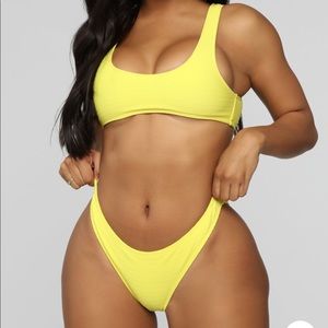 Fashion Nova yellow bikini